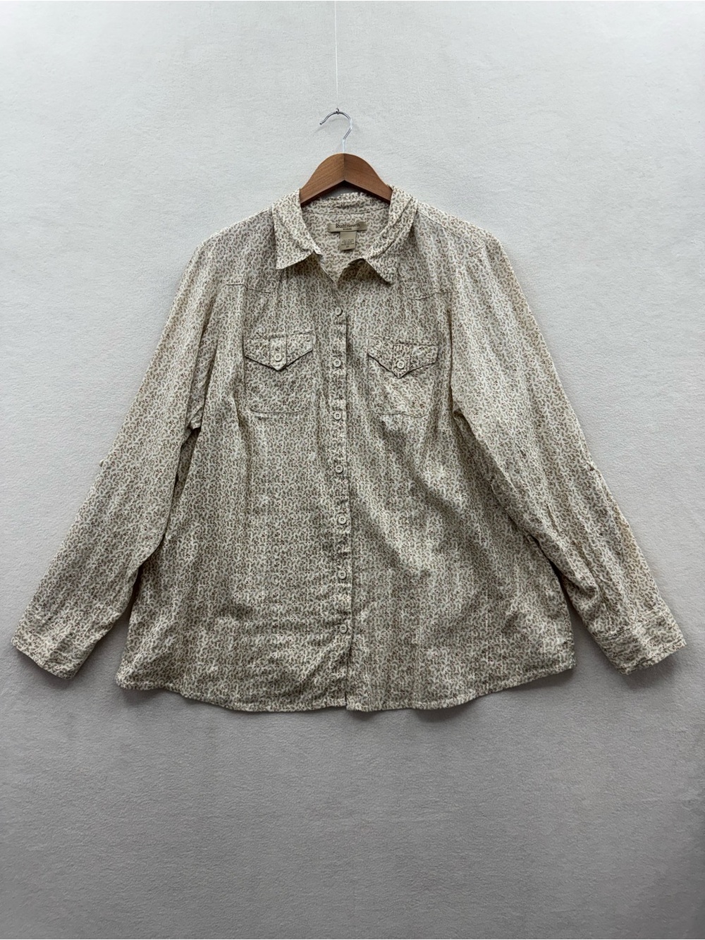 Ruff Hewn Women’s 2X Floral Western Snap Button Shirt
